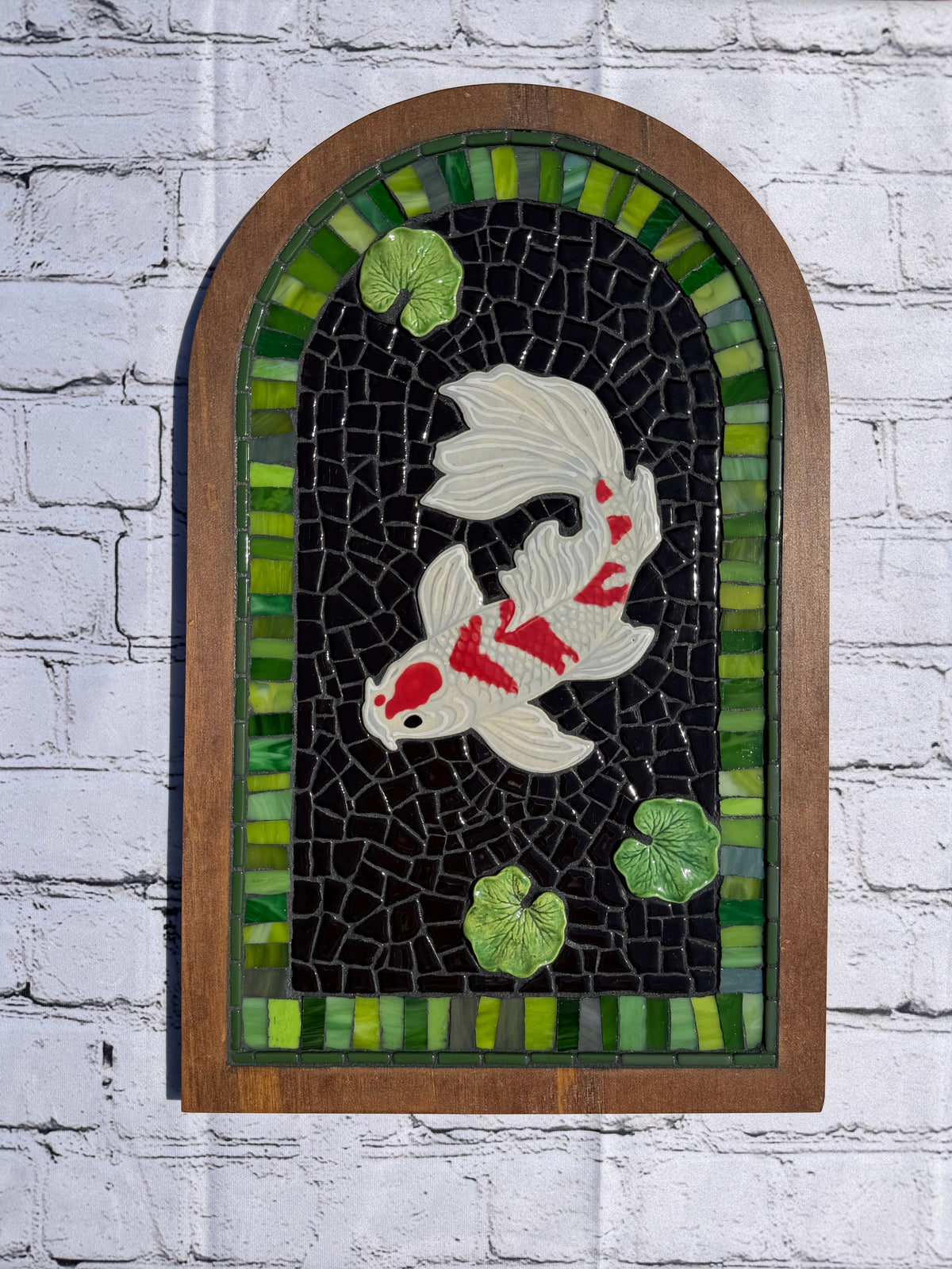 Large Arched Koi Mosaic